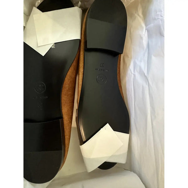 CC Cambon Ballet Flats Camel Velvet