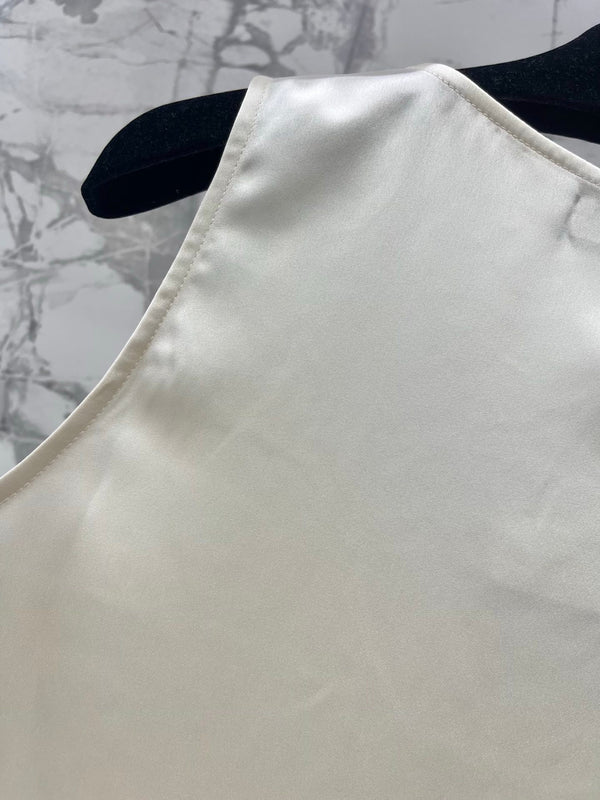 CC 2026 Ruffled Acetate Sleeveless Vest Acetate 454297