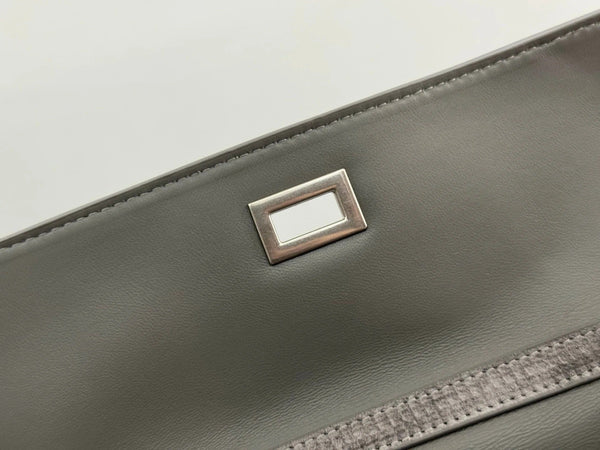 Balenciaga Medium Bag 35 Gray Suede Sliver Hardware