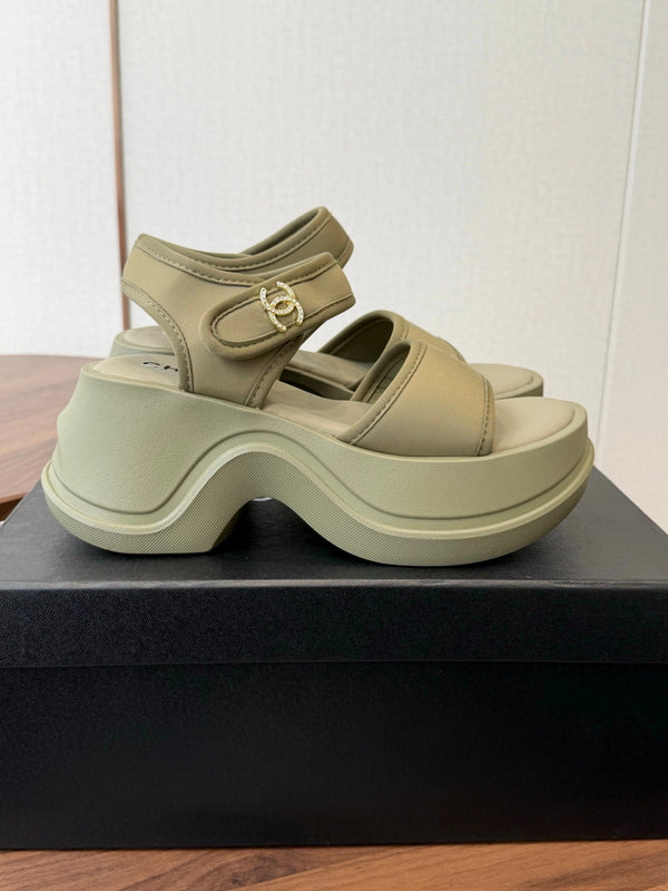 CC 2026 Platform Sandals Lambskin 833986