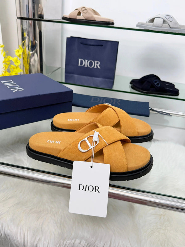 CD  26s Criss-Cross Strap Men Sandals Suede 966584