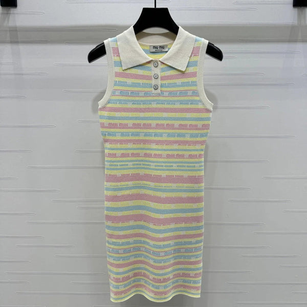 MIUMIU SLEEVELESS DRESS WITH COLLAR 274939