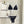 CC BIKINI SWIMSUIT SET IN BLACK AND WHITE TRIM WHITE LOGO PRINTED 608921