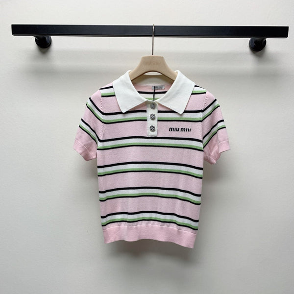 MIUMIU KNIT POLO SHIRT 268103