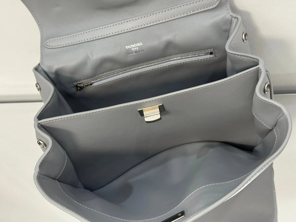 Balenciaga Medium Bag 35 Gray Calfskin Sliver Hardware