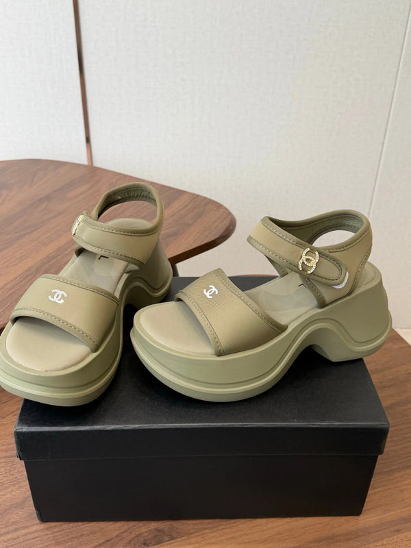 CC 2026 Platform Sandals Lambskin 833986