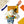 LV White mix Colors Rabbit Charm