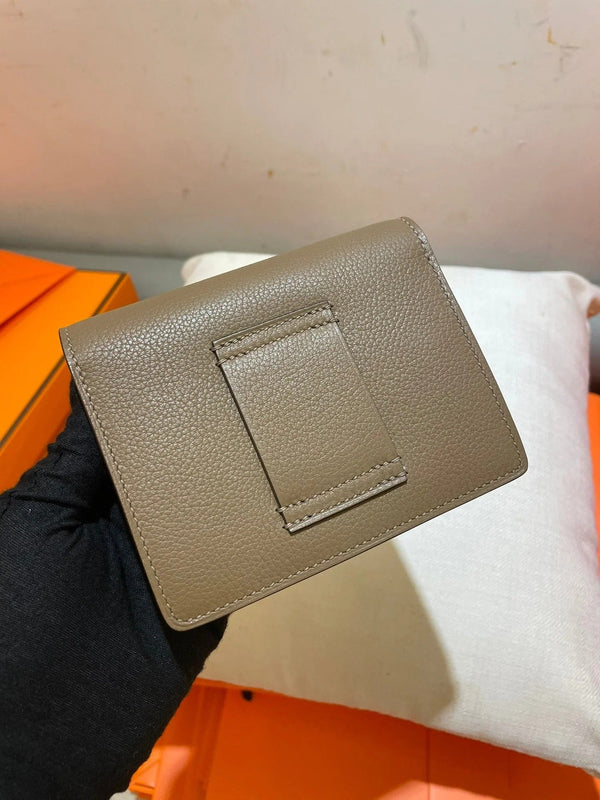 HM RoulisSlim Wallet 12.7 Taupe Calfskin Ghw