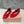 BALLET FLAT SHOES CRIMSON COLOR GLOSSY SHEEPSKIN
