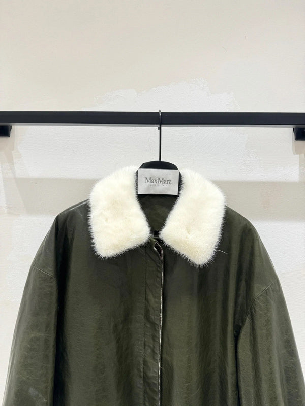 MAX MARA 25S SHEEPSKIN AND MINK FUR COAT 153