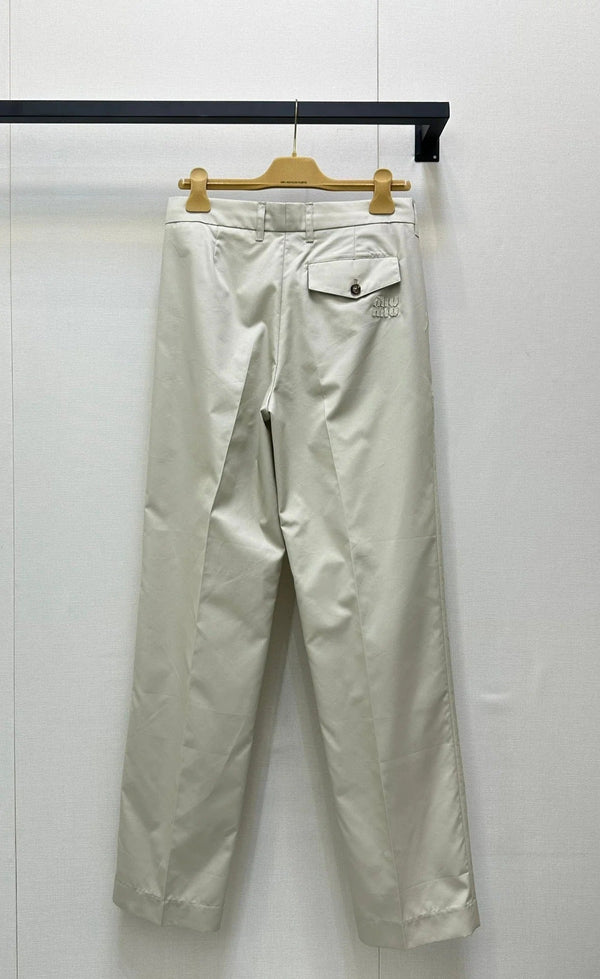 MIUMIU HIGH-WAISTED WIDE-LEG PANTS STYLE 52