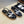 CC 26 Slingback Espadrilles Black Sheepskin Canvas 607462