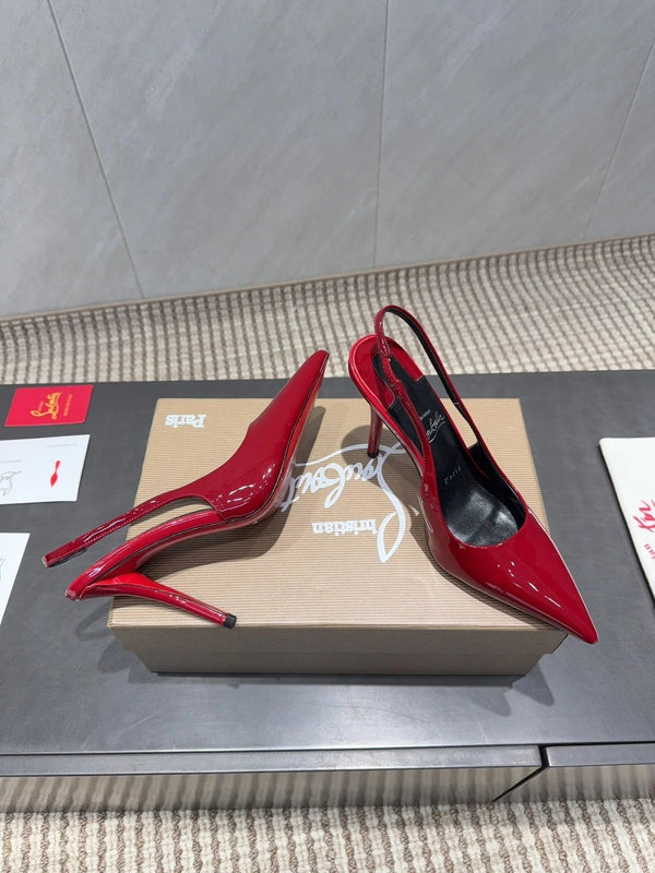 CL 26SS Slingback 100 Dark Red Patent Leather 613984