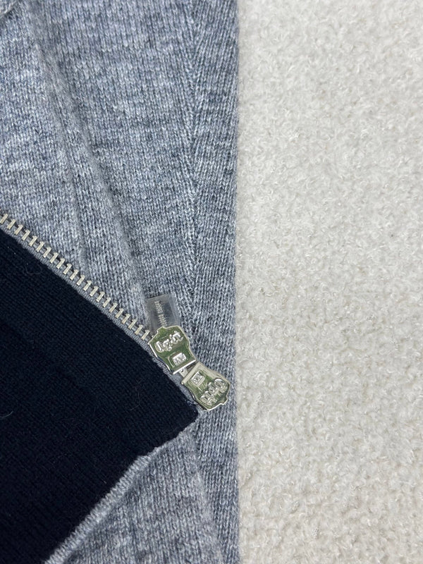 Miumiu 2026 Hooded Knit Cardigan Grey Cashmere