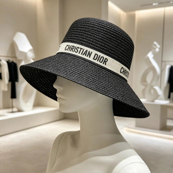 CD Wide Brim Straw Hat 280801