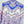 HIGH-NECK LONG-SLEEVE PRINTED DRESS IN PURPLE AND YELLOW