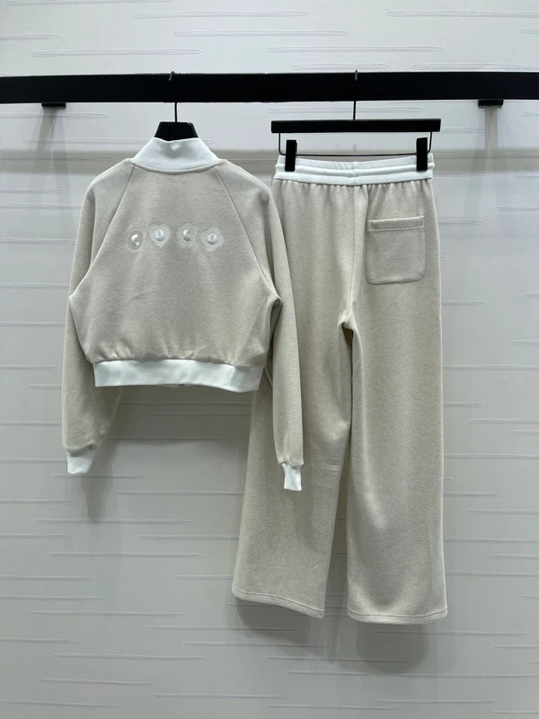 Chanel 2026 Stand Collar Jacket and Trousers Suit Polyester