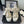 CC 26s Platform Sandals 75 White Sheepskin Mixed Gold Charm 650089