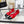 CC 26s Flat Sandals Red Black Cowhide Patent Leather 183574