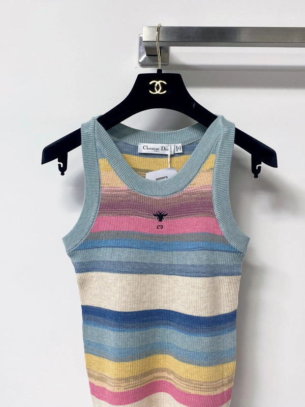 CD 2026 Multicolor Vest Wool Cotton 529388