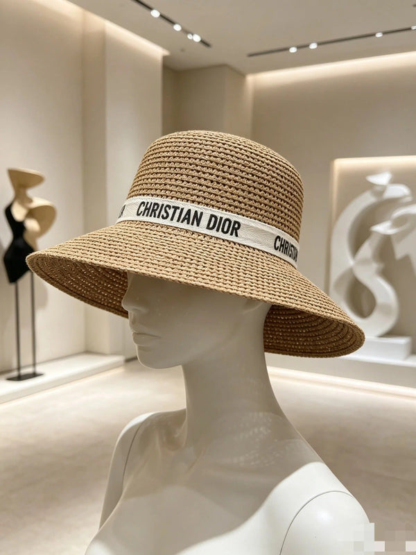 CD Wide Brim Straw Hat 280801