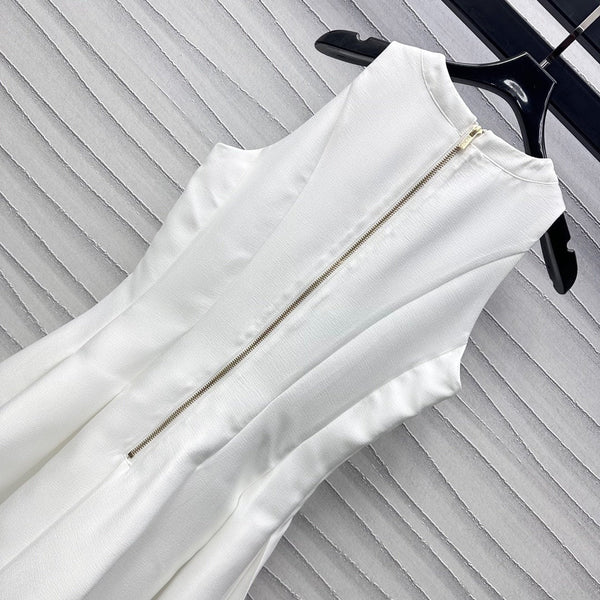 MIUMIU SLEEVELESS WHITE DRESS 267834