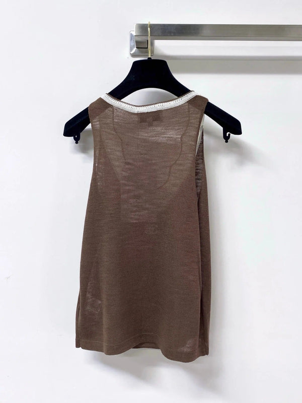 CC 2026 Knit Vest V-neck Wool Laine 449875