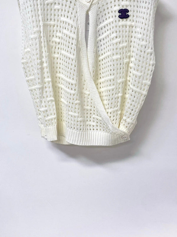 CC 2026 V-neck Crochet Knit Vest Acrylic 419420