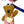 LV Plush Bear Black and Pink Charm
