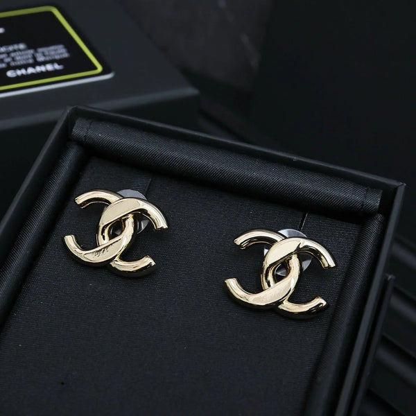 CC 25S DOUBLE C IN METAL EARRINGS