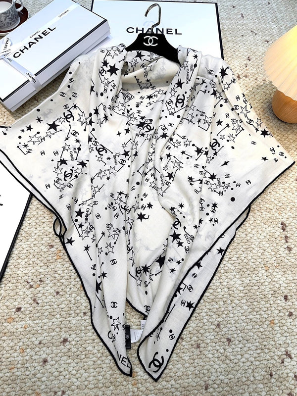 CHANEL 25S SCARF 140 CM IN CASHMERE SILK 943919