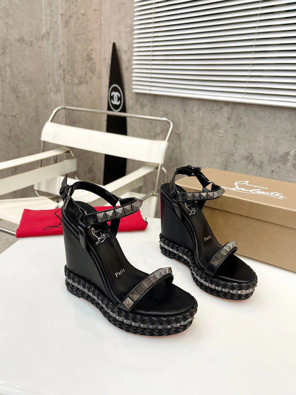 CL 2026 Nappa Mica Pyraclou 110 Wedge Sandals Leather 784235