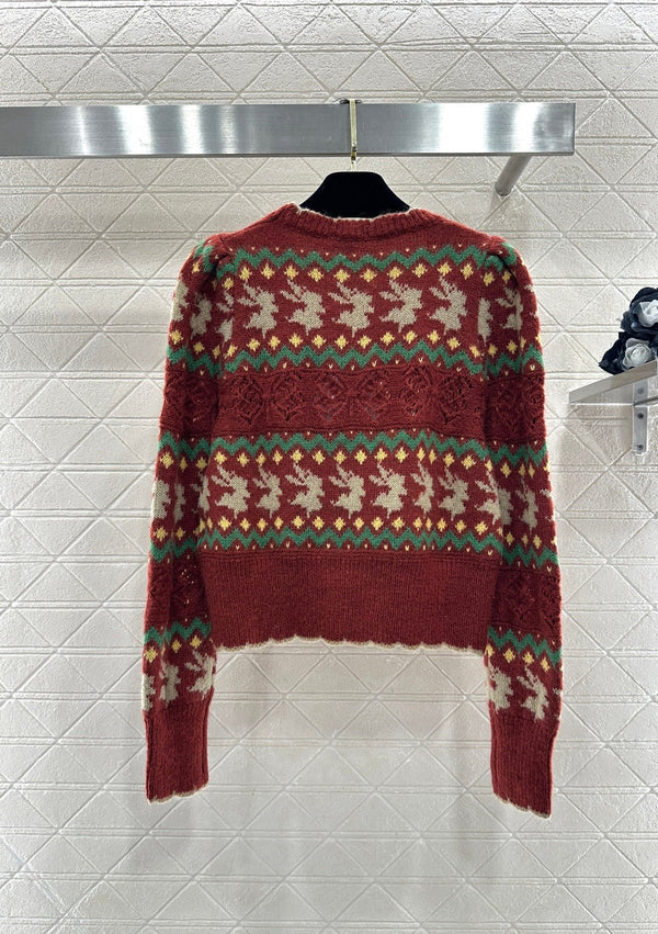 CC 26 Striped Jacquard Knit Cardigan Multicolor Wool Cashmere 331700