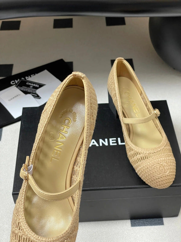 HIGH BALLET MARY JANE 50MM IN NATURAL BEIGE RAFFIA
