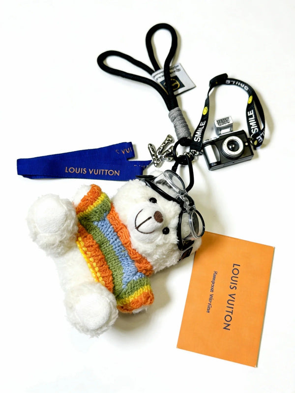 LV White mix Colors Bear Charm