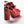 sandals dark red crumpled lambksin