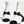 short boots white black stretch lambskin & patent calfskin