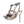 Valentino Rockstud Caged Pumps 95mm Silver Calfskin