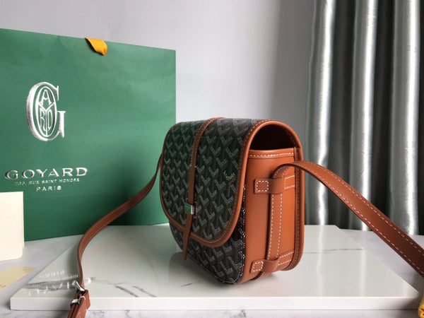 BELVEDERE PM BAG 21CM BLACK AND TAN CANVAS