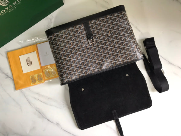 GOYARD CITADIN BAG 38CM BLACK CANVAS