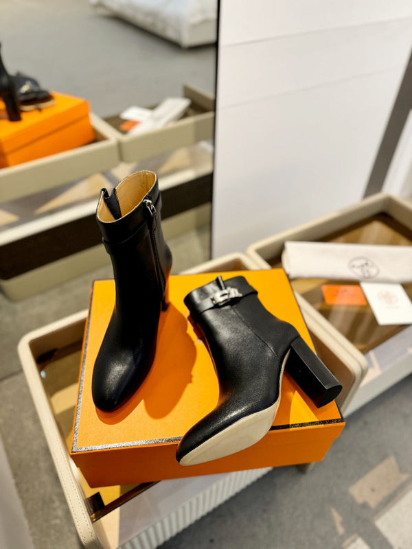 HM Saint Germain Ankle Boot 85mm Black Cowhide  961647