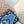 MEDIUM LADY D-LITE BLUE PALMS EMBROIDERY